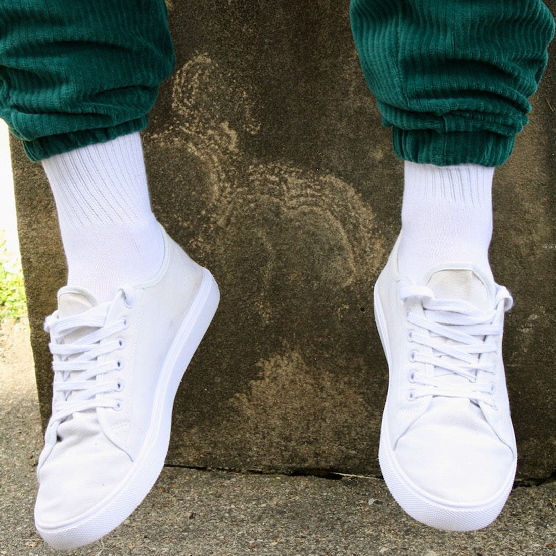 White Athletic Bamboo Socks Socks Swole Panda