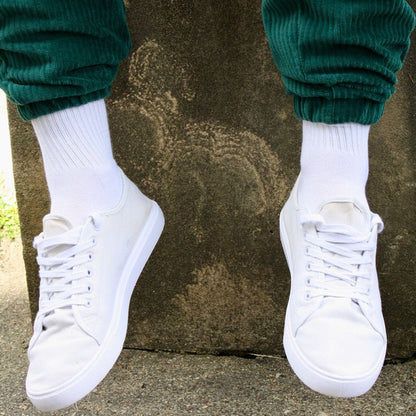 White Athletic Bamboo Socks Socks Swole Panda