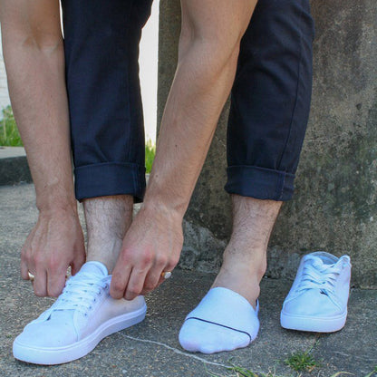 White "No-Show" Bamboo Socks Socks Swole Panda