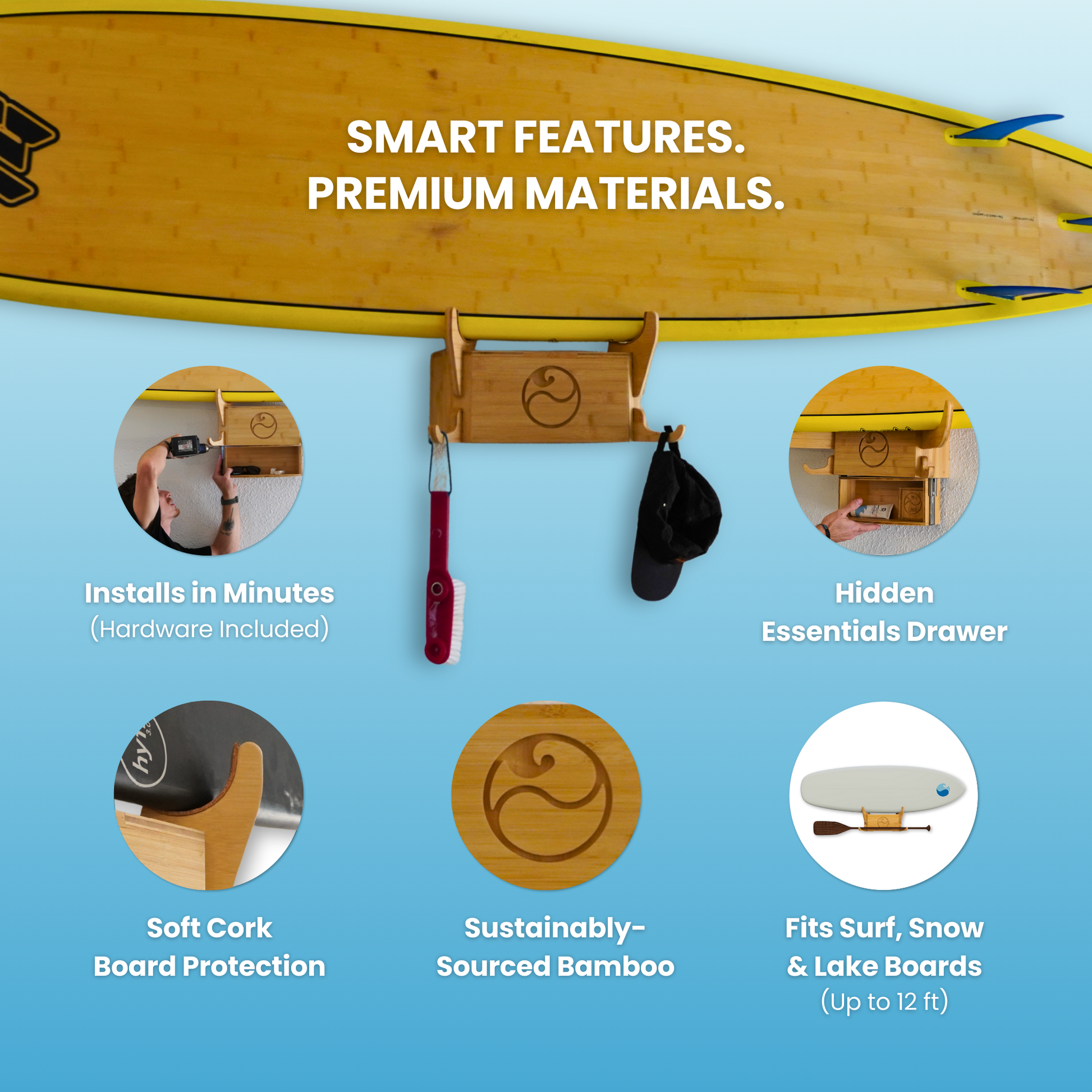 Living in sunshine - the Solo rack surfboard stand Vissla