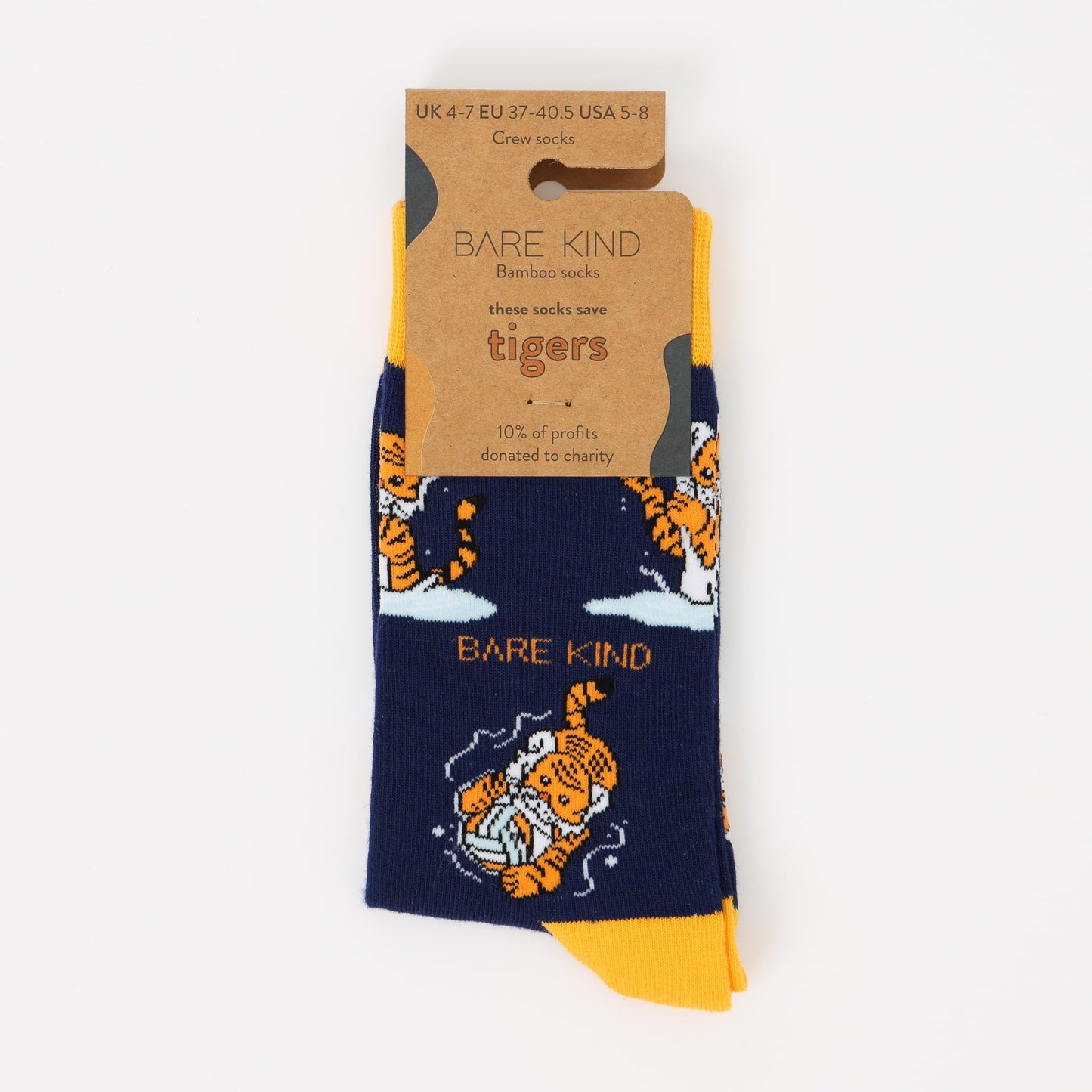Save the Sport Tiger Bamboo Socks Socks Bare Kind