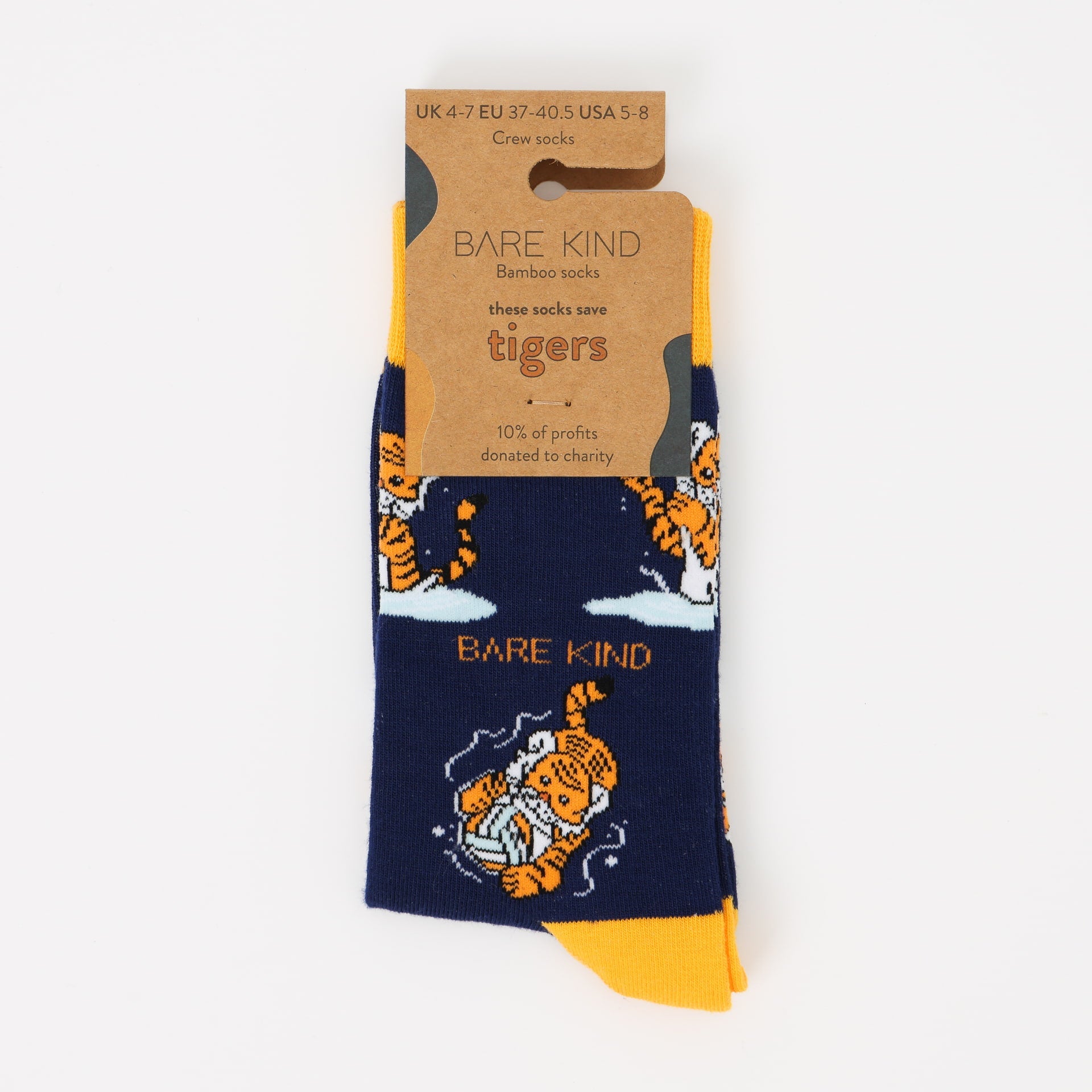 Save the Sport Tiger Bamboo Socks Socks Bare Kind