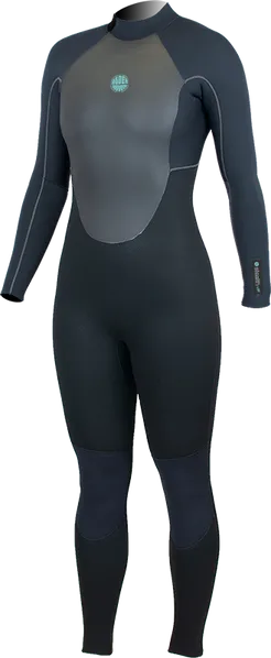 Alder Stealth Women's 5/4/3mm Back Zip Black Wetsuit Wetsuits Alder 6 5/4/3mm Fullsuit