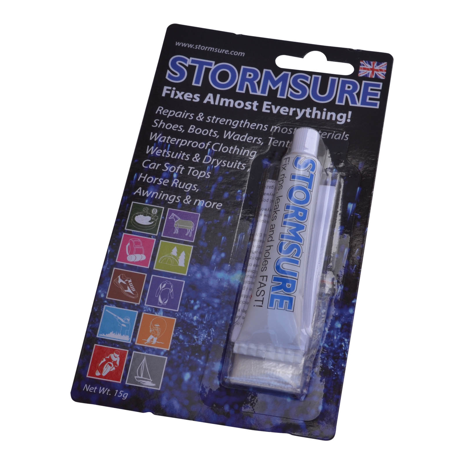 Stormsure Flexible Repair Adhesive 15g Tube - Clear Circle One Surf