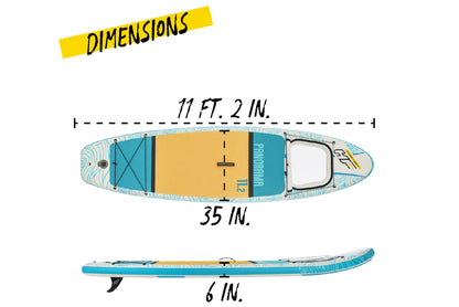 Hydro-Force 11ft 2in Inflatable Paddle Board SUP Panorama Set