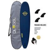 Surfworx Banshee Blue Longboard Soft Surfboard 9ft 0 Starter Package