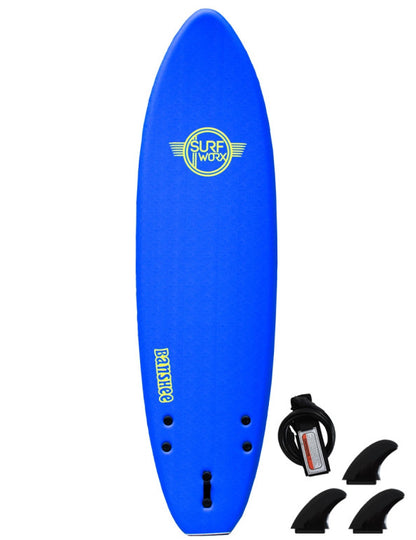 Surfworx Banshee Mini Mal Soft Surfboard 6ft 6 Navy Blue