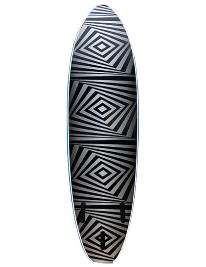 Surfworx Banshee Mini Mal Surfboard 6ft 0 Navy Blue Beginner Package Bundle