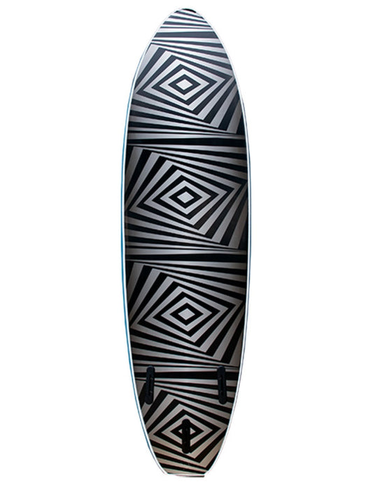 Surfworx Banshee Mini Mal Surfboard 6ft 6 Navy Blue Beginner Package Bundle Surfboard Surfworx