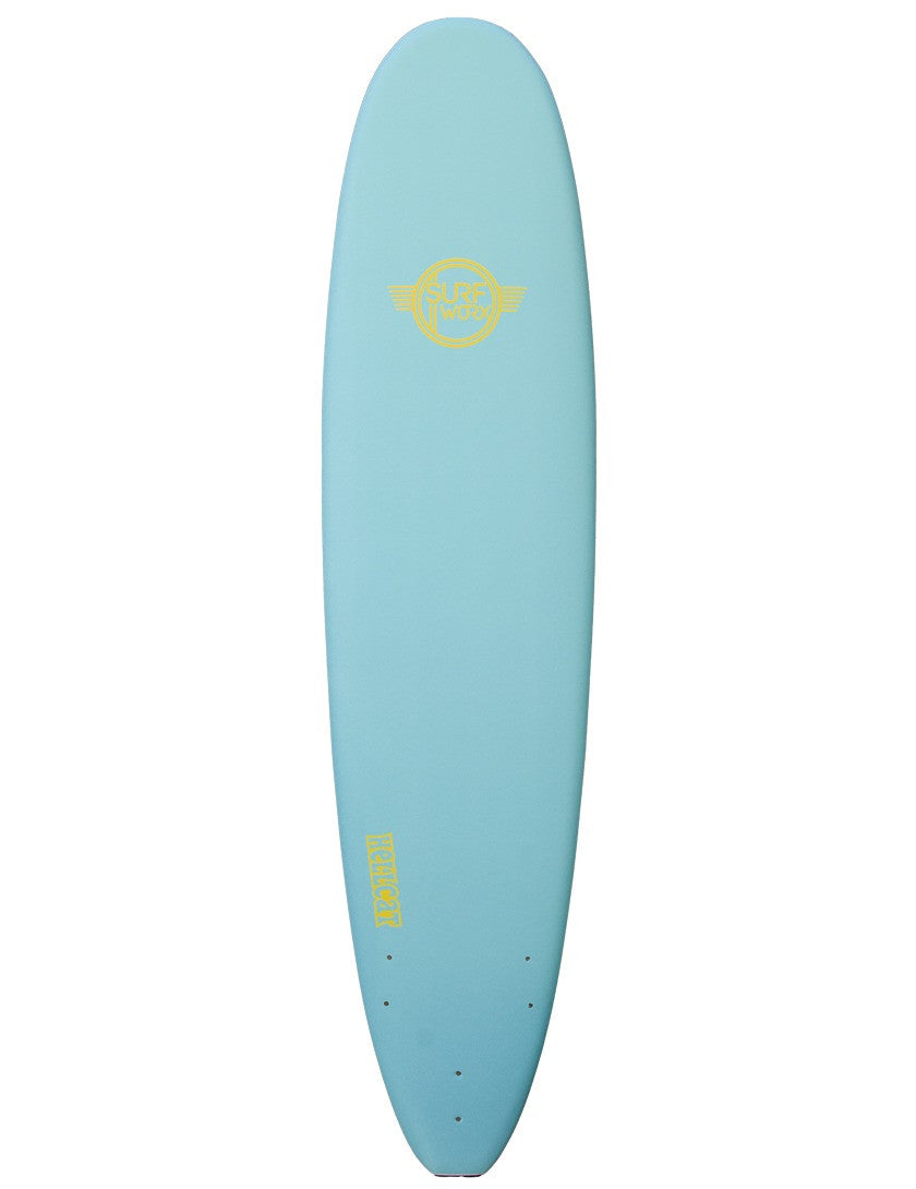 Surfworx Hellcat Mini Mal Foam surfboard 8ft 0 Ice Mint Package 8