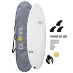 Surfworx Pro-Line Kingpin Foam Surfboard 6ft 4 White Package