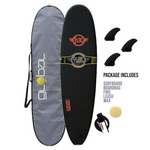 Surfworx Ribeye Black Mini Mal Soft Surfboard 7ft 6 Starter Package