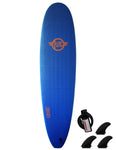 Surfworx Ribeye Navy Mini Mal Soft Surfboard 7ft 0 Starter Package