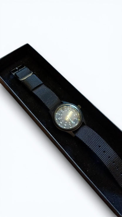 'Terrain Black' Cat.4 Field Watch (38mm) | Limited Edition watch Rotate North