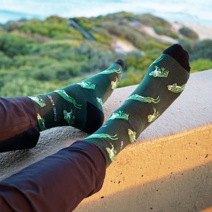 Save the Tree Frog Bamboo Socks Socks Bare Kind