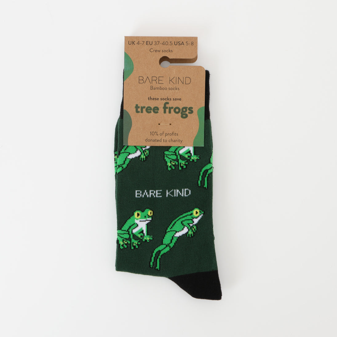 Save the Tree Frog Bamboo Socks Socks Bare Kind