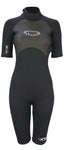 TWF XT3 Ladies 3mm Shortie Wetsuit Black - Bob Gnarly Surf
