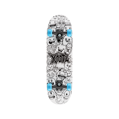 Xootz Doublekick Street Skateboard - Sketch Ya Deck 28" Skateboards Xootz