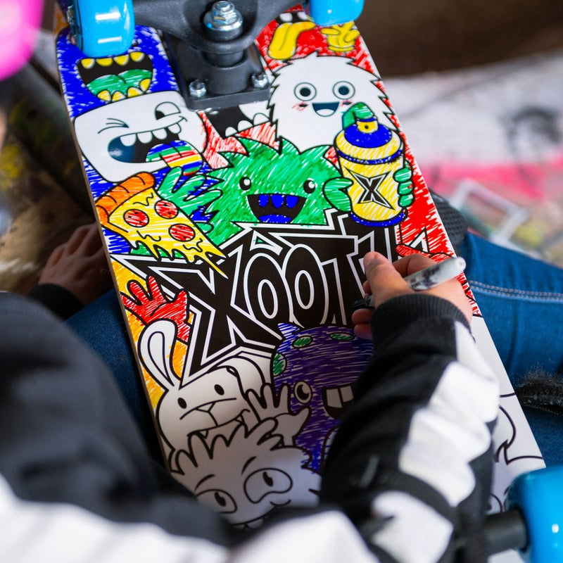 Xootz Doublekick Street Skateboard - Sketch Ya Deck 28" Skateboards Xootz