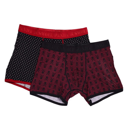 Bamboo Boxers 2 Pack - Skulls / Black & White Spot Underwear Swole Panda