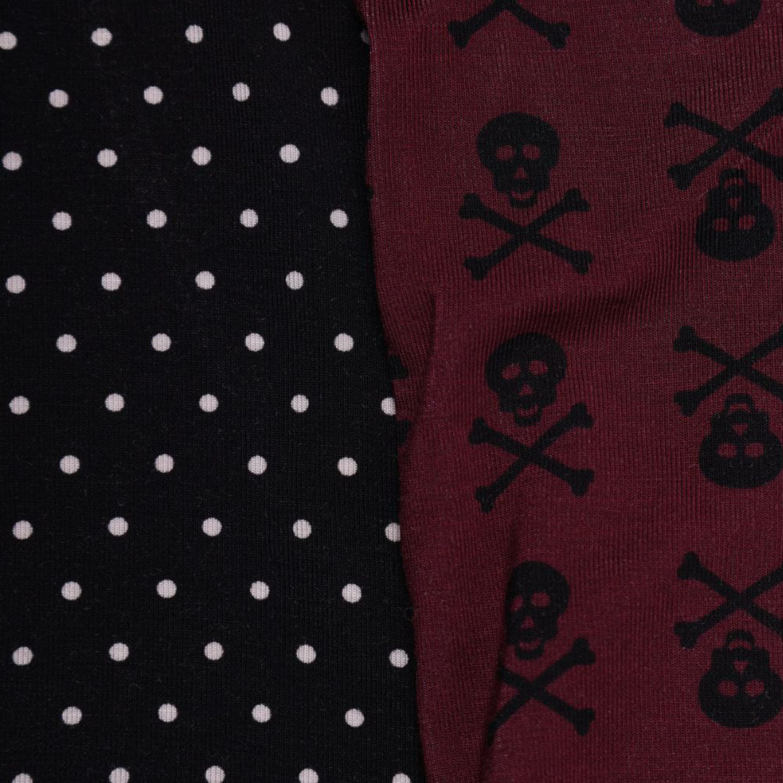 Bamboo Boxers 2 Pack - Skulls / Black & White Spot Underwear Swole Panda