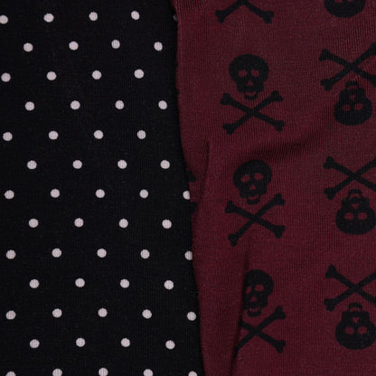 Bamboo Boxers 2 Pack - Skulls / Black & White Spot Underwear Swole Panda