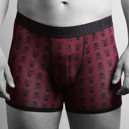 Bamboo Boxers 2 Pack - Skulls / Black & White Spot Underwear Swole Panda