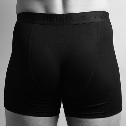 Bamboo Boxers - Black / Black Band Underwear Swole Panda