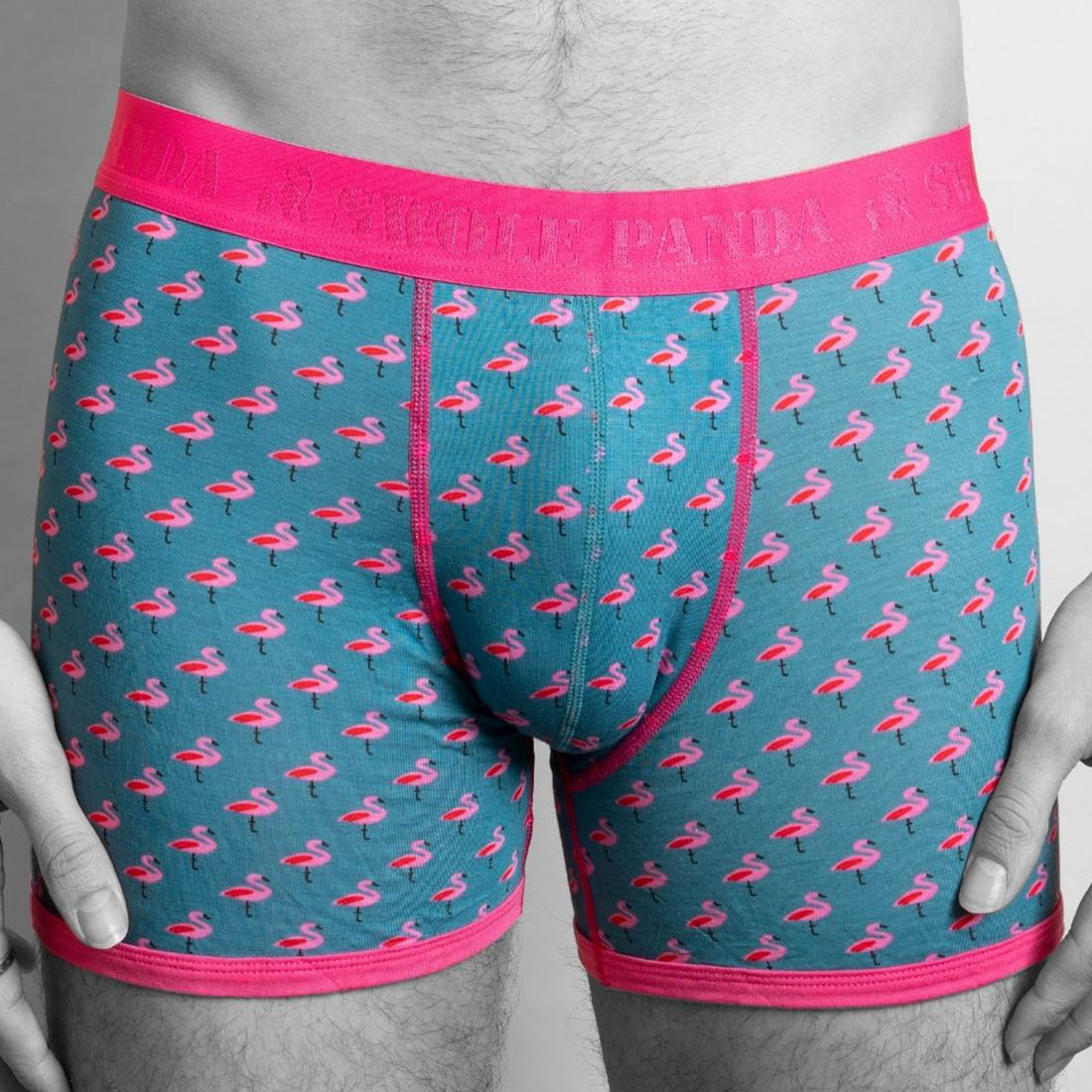 Bamboo Boxers - Flamingos Underwear Swole Panda