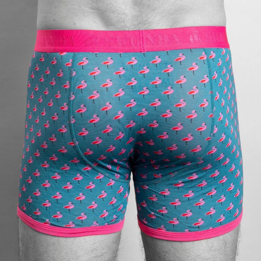 Bamboo Boxers - Flamingos Underwear Swole Panda