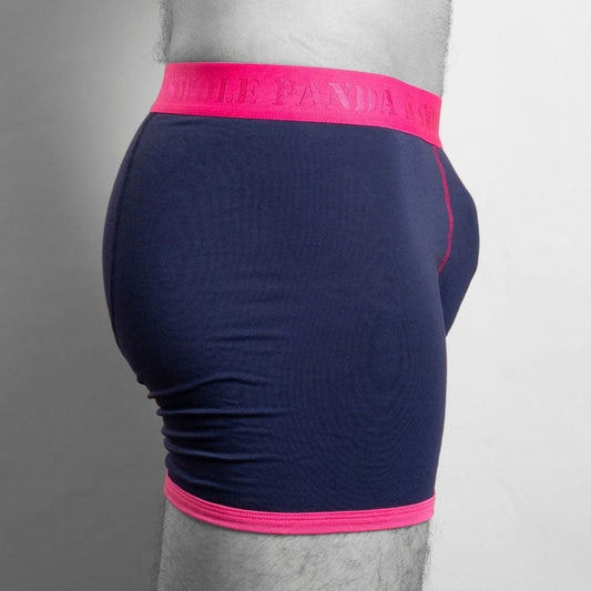 Bamboo Boxers - Navy / Pink Band Underwear Swole Panda