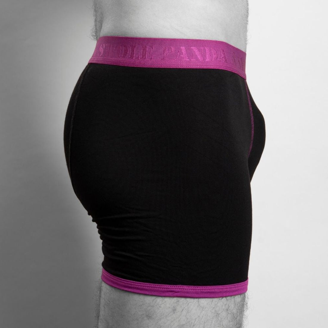 Bamboo Boxers - Navy / Purple Band Underwear Swole Panda