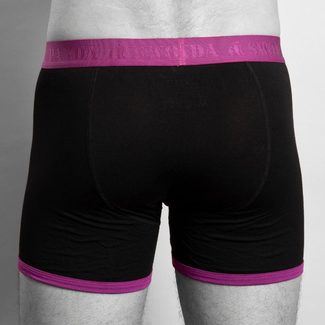 Bamboo Boxers - Navy / Purple Band Underwear Swole Panda
