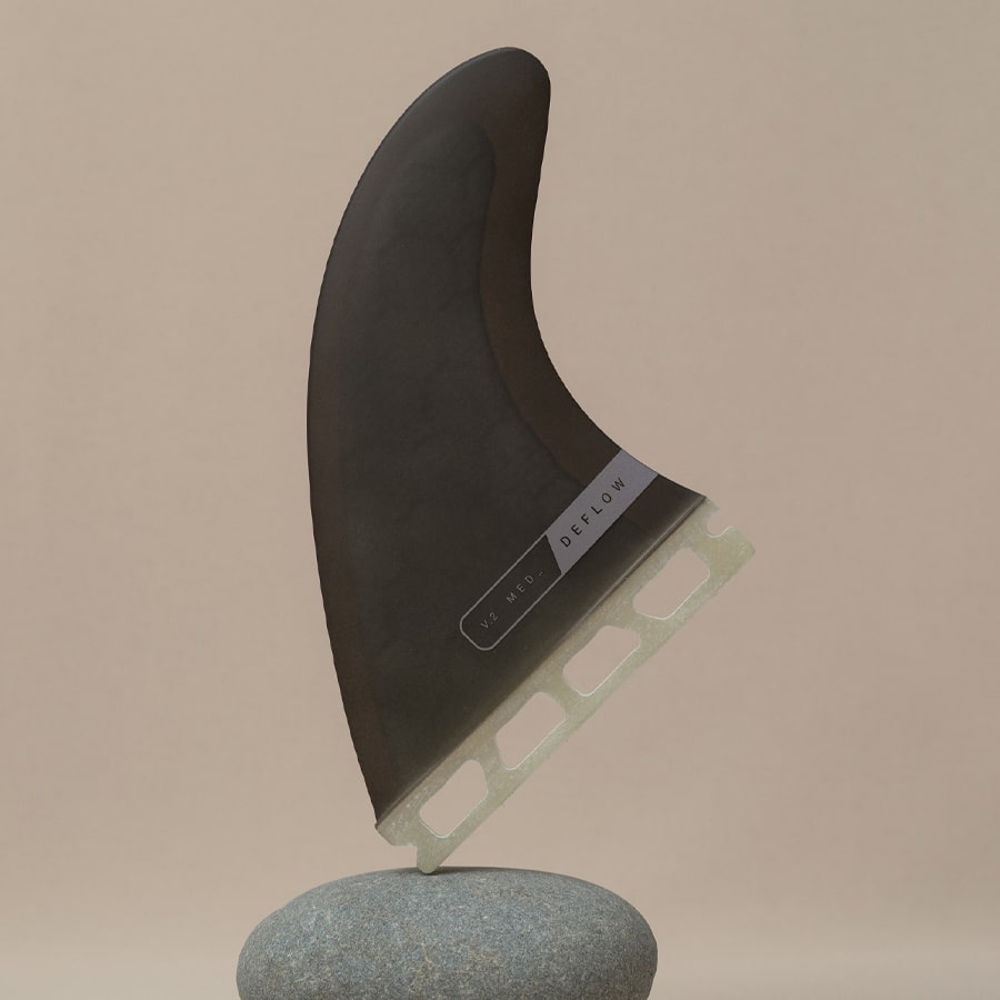 Deflow V.2 Thruster fins shortboard fins Deflow Surf black single-tab S