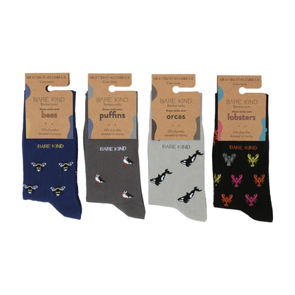 Small Motif 4 Pack Bamboo Sock Set Socks Bare Kind