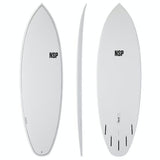 NSP 6’4 Elements Tinder D8 White Surfboard