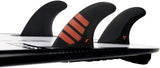 Futures F4 Alpha Size Small Black Red Thruster Fin Set