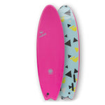 Mobyk 6'0 Quad Fish Soft Surfboard Pink - Bob Gnarly Surf