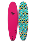 7'0 Slab Toucan Pink Soft Top Surfboard - Bob Gnarly Surf