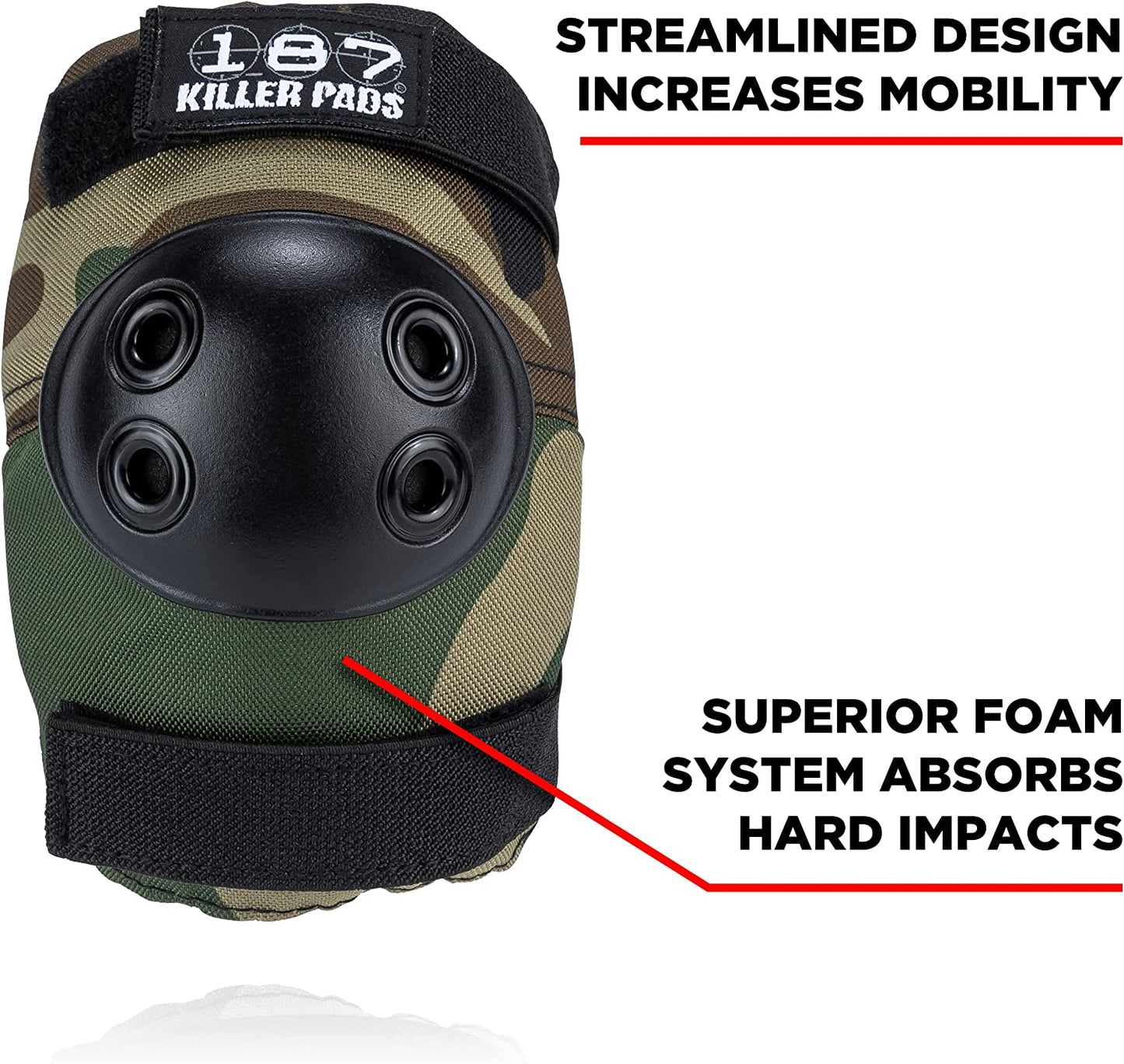 187 Killer Pads Junior Six Pack Combo Pad Set Camo Skate Accessory 187 Killer Pads