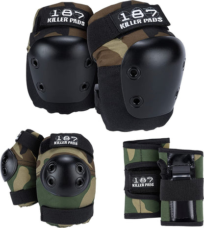 187 Killer Pads Junior Six Pack Combo Pad Set Camo Skate Accessory 187 Killer Pads