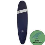 Mobyk 7'6 Classic Long Softboard - Midnight Blue - Bob Gnarly Surf