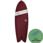 Mobyk 5'8 Old School Softtop Surfboard Stout - Bob Gnarly Surf