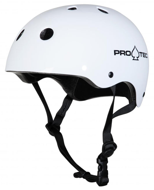 Pro-Tec Adult Skate Helmet Classic Gloss White - Bob Gnarly Surf