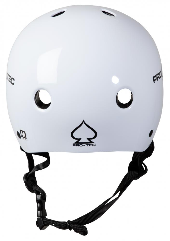 Pro-Tec Adult Skate Helmet Classic Gloss White Helmet Pro Tec