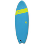 Mobyk Quad Fish 6'6 Softtop Surfboard Blue Curacao - Bob Gnarly Surf