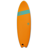 Mobyk Quad Fish 6'0 Softtop Surfboard Pilsner Orange - Bob Gnarly Surf