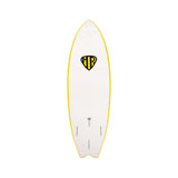 Ocean & Earth MR 6'4 Epoxy Soft Super Twin Fin Surfboard Flames