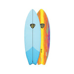 Ocean & Earth MR 5'9 Epoxy Soft Super Twin Fin Surfboard Blue