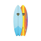 Ocean & Earth MR 6'0 Epoxy Soft Super Twin Fin Surfboard Blue
